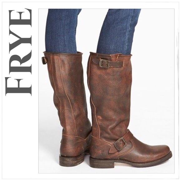 Frye Shoes - New Frye Veronica Cognac Slouch Boots
